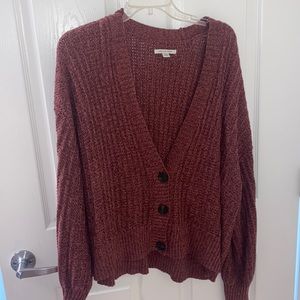 Maroon cardigan